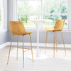 Tony Bar Chair Yellow & Gold