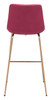 Tony Bar Chair Red & Gold