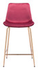 Tony Counter Chair Red & Gold