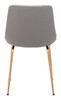 Tony Dining Chair (set Of 2) Gray & Gold
