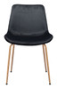 Tony Dining Chair (set Of 2) Black & Gold