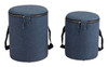 Candice Ottoman Storage Set Blue