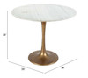 Fullerton Dining Table White & Gold