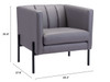 Jess Accent Chair Gray