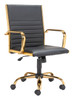 Profile Office Chair Black & Gold