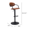 Kirby Bar Chair Vintage Brown