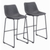 Smart Bar Chair (set Of 2) Charcoal