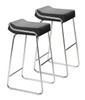 Wedge Barstool (set Of 2) Black