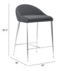 Reykjavik Counter Chair (set Of 2) Graphite
