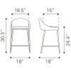 Reykjavik Counter Chair (set Of 2) Graphite