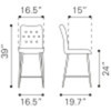 Uppsala Counter Chair (set Of 2) Graphite