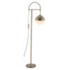 Waterloo Floor Lamp White & Brushed Bronze