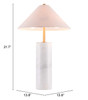 Ciara Table Lamp Beige & White