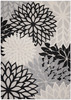 Nourison Aloha Alh05 Black White Area Rugs