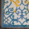 Nourison Aloha Alh21 Ivory Blue Area Rugs