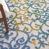 Nourison Aloha Alh21 Ivory Blue Area Rugs