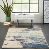 Nourison Celestial Ces02 Ivory/teal Blue Area Rugs