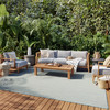 Nourison Courtyard Cou01 Ivory Aqua Area Rugs