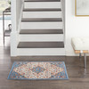 Nourison Elation Etn08 Ivory Blue Area Rugs