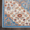 Nourison Elation Etn08 Ivory Blue Area Rugs