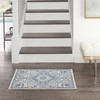 Nourison Elation Etn10 Ivory Blue Area Rugs