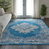 Nourison Grafix Grf14 Blue Area Rugs