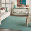Nourison Nourison Essentials Nre01 Blue Green Area Rugs