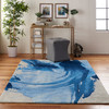 Nourison Symmetry Smm01 Blue/ivory Area Rugs