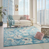 Nourison Tranquil Tra02 Turquoise Area Rugs