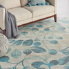 Nourison Tranquil Tra03 Ivory/turquoise Area Rugs