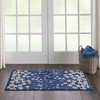 Nourison Tranquil Tra04 Navy Area Rugs