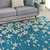 Nourison Tranquil Tra04 Turquoise Area Rugs