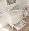 Estella 32 - White Cabinet + White Carrara Marble Countertop
