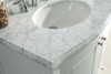 Estella 32 - White Cabinet + White Carrara Marble Countertop