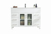 Nova 48 - White Cabinet + Ceramic Basin Countertop