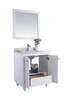 Odyssey - 30 - White Cabinet + Black Wood Marble Countertop