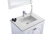 Odyssey - 30 - White Cabinet + Matte White Viva Stone Solid Surface Countertop