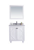 Odyssey - 30 - White Cabinet + White Stripes Marble Countertop