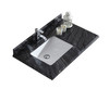 Odyssey - 36 - Black Wood Marble Countertop With Rectangular Sink