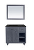 Odyssey - 36 - Maple Grey Cabinet + Matte Black Viva Stone Solid Surface Countertop