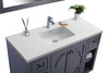 Odyssey - 48 - Maple Grey Cabinet + Matte White Viva Stone Solid Surface Countertop