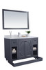 Odyssey - 48 - Maple Grey Cabinet + White Carrara Marble Countertop