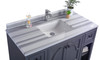 Odyssey - 48 - Maple Grey Cabinet + White Stripes Marble Countertop