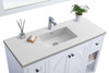 Odyssey - 48 - White Cabinet + Matte White Viva Stone Solid Surface Countertop