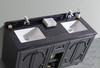 Odyssey - 60 - Maple Grey Cabinet + Black Wood Marble Countertop