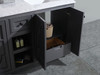 Odyssey - 60 - Maple Grey Cabinet + Black Wood Marble Countertop