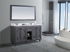 Odyssey - 60 - Maple Grey Cabinet + White Carrara Marble Countertop