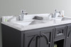 Odyssey - 60 - Maple Grey Cabinet + White Carrara Marble Countertop