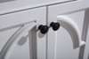 Odyssey - 60 - White Cabinet + Black Wood Marble Countertop
