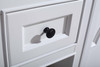 Odyssey - 60 - White Cabinet + Black Wood Marble Countertop
